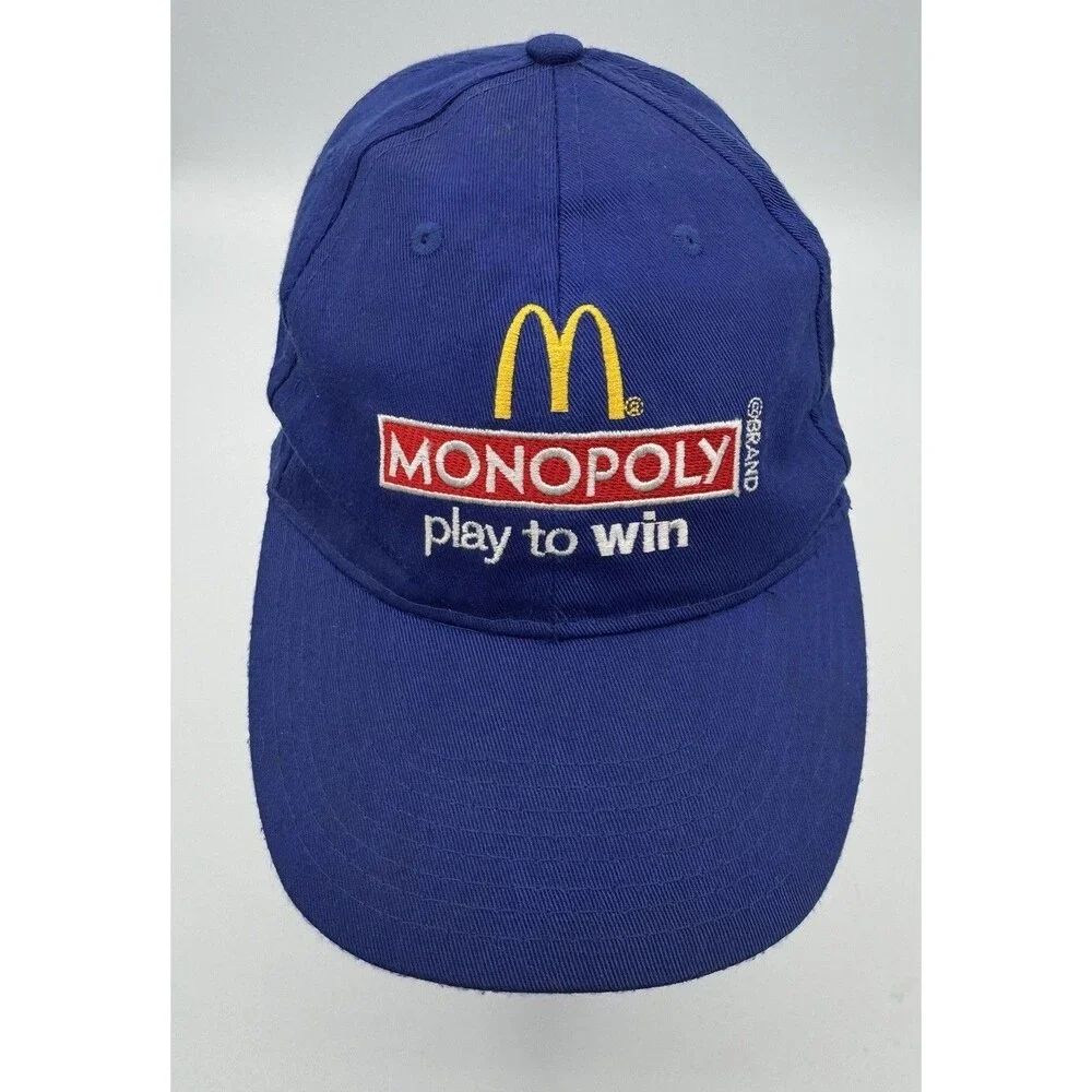 McDonald’s Monopoly Play To Win Hat Blue Adjustable Strapback 2013